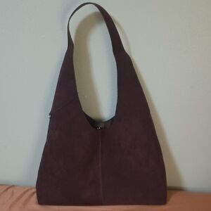 Oversized Sloucy Shouler Bag Universal Thread In Burgundy